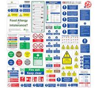 SAFETYKING® 75pcs Kitchen Safety Signs & Food Hygiene Stickers | Self-Adhesive Vinyl Safety Labels for Kitchens | HACCP Compliant, Made in the UK.