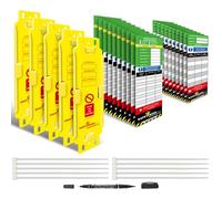 SAFETYKING® Access Tags 5 Holders 20 Inserts | 10 Ladder Tag Inserts | 10 Access Inspection Tags | Ladder Tag kit with Cable Ties and Markers | Laddertag | Laddertags | Ladder Tag