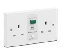 SafetySure RCD Socket White 2 Gang 13A 30mA