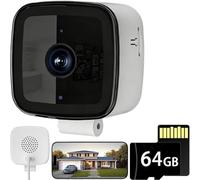 Safeview Window Camera with a Memory Card, Protect Your Home, Family & Valuables, Indoor/Outdoor Window Camera, Motion Activated Cameras for Pet, Garage and House Security, Anti-Glare(1Pc,With 64GB)