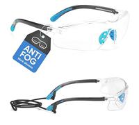 Safeyear Anti Scratch Safety Glasses [EN166 Standard]- SG003BU Anti Fog UV Protection Safety Goggles For Mens & Women, Anti Steam Z87 Protective Glasses for DIY Work