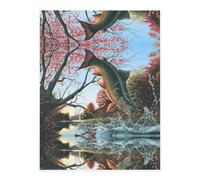 Safflower Flying Fish Crystal Sticker, 3D Stereoscopic Effect, Pattern Does Not Fall Off When Exposed to Water