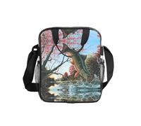 Safflower Flying Fish Print Clear Pvc Waterproof Tote Transparent See Through Lunch Handbag,Travel Toiletry Bag,Women Men Work Shopping