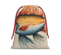 Safflower Flying Fish Print Comfortable Gift Lightweight Bag Easy Clean Storage Bags Reusable Multipurpose Use