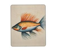 Safflower Flying Fish Print Small Desk Pad,Rubber Base with Precision Stitched Edges,Perfect for Office,Gaming