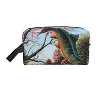 Safflower Flying Fish Print Travel Toiletry Bags Hanging Makeup Bag Large Capacity Versatile Organizer for Women Men