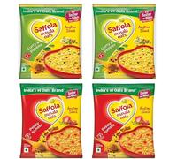 Saffola Masala Oats Combo Pack - Curry & Pepper 38g (2 Packs) + Peppy Tomato 38g (2 Packs) | Ready-to-Cook Healthy Instant Oats Snacks