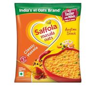 Saffola Masala Oats, Tasty Evening Snack, Healthy Snack, Classic Masala, 38G