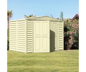 Saffron 8ftx5ft Vinyl Shed Including Foundation Kit