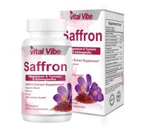 Saffron+ Advanced Supplements,10-in-1 with Saffron Extract, Magnesium Glycinate, Turmeric Curcumin, KSM-66 Ashwagandha & Vitamin C, Non-GMO, 90 Vegan Capsules