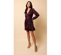 Saffron and Amber Pink Star Wrap Mini Dress Little Mistress Pink 14