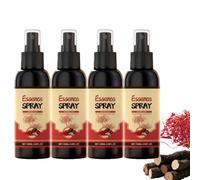 Saffron Essence Spray for Hair Care, Herbal Black Hair Spray, with Herbal Essence and Rosemary, Root Strengthening Nourishing Spray to Eliminate Frizz for Shiny Smooth Hair (4PCS)