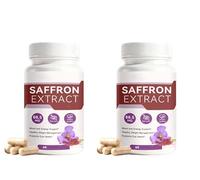 Saffron Extract 88.5MG- Pure Saffron| support Energy & Mood| Eye, Skin & heart （60grain）,2Pcs