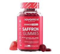 Saffron Gummies 1000mg | 60 Gummies | Sugar-Free | Vegan | Novomins | Saffron Supplement for Adults and Kids 4+ | with Pantothenic Acid, Vitamin B6 & Zinc | Gluten-Free | 1 Month Supply