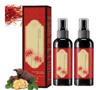 Saffron Hair Blackening Spray, Improve The Dryness Of Hair Quality, Anti-Lost Strengthen Hair Root, Eaving Hair Shiny And Shiny, Suitable For All Hair Types,2pcs