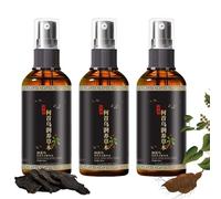 Saffron Hair Blackening Spray, Polygonum Multiflorum Hairs Blackening Spray, Natural Plant Saffrons and Polygonum Multiflorum Essence Sprays, Gray Hairs to Black (3)