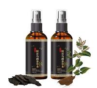 Saffron Hair Blackening Spray, Polygonum Multiflorum Hairs Blackening Spray, Natural Plant Saffrons and Polygonum Multiflorum Essence Sprays, Gray Hairs to Black (2)