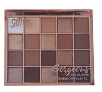 Saffron LONDON 20 Colours Eyeshadow Palette Matte & Shimmer, Professional Nude Makeup Kit with Dual-Ended Applicator, Long Lasting Highly Pigmented Powder for Women & Adults, (Pallete Colour 01)