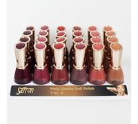 Saffron Nude Shades Nail Polish Set, 6 Bottles x 10ml, Brown, Nude and Beige Collection