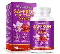 Saffron Supplement, Saffron Pure Extract 88.5mg, Supports Mood Balance, Boosts Energy & Focus, Promotes Healthy Vision, 90 Capsules