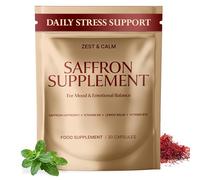 Saffron Supplement with Affron® Saffron| High Strength Standardised Saffron Extract | Mood, Balance & Relaxation Support with Lemon Balm, Vitamin B6 & B12 | 1 Month Supply - By Zest & Calm