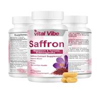Saffron Supplements 88.5 mg 90 Capsules, 100% Pure Saffron Extract Capsules with Magnesium, Turmeric & Ashwagandha, Supports Mood, Memory, Energy, Heart & Eye Health, Non-GMO