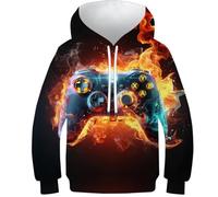 SAFGTXHTR Unisex Boy's Game For Teenagers Hoodies 3D Pattern Long Sleeve Hooded Jumper Lovely Clothes with Pocket for 6-15years 9-11Y