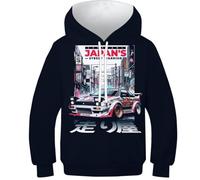 SAFGTXHTR Unisex Racing Car Hoodies 3D Lovely Cute Pattern Long Sleeve Kids Jumper Lovely Lovely Cute Clothes with Pocket for 6-15years 13-15Y