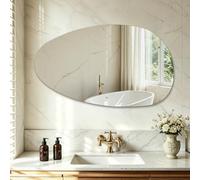 S'AFIELINA Asymmetrical Irregular Mirror, 50 x 85 cm Frameless Bathroom Mirror Over Sink, 4mm HD Shatter-Proof Wall Mirror for Guest Toilet, Hallway,Cloakroom,bedroom (Portrait & Landscape)