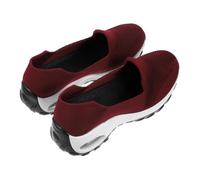 SAFIGLE 1 Pair Breathable Skid Casual Shoes Four Seasons Mouth Leisure Footwear Comfortable and Skin Friendly Year Wear Dark Red