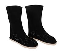 SAFIGLE 1 Pair Chinese Traditional Ancient Hanfu Performance Shoes Boots for Adult Kids Folk Dancing Qing Dynasty Accessory Shoes Black Size 40