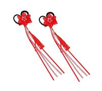 SAFIGLE 1 Pair Fashionable Hair Clips of Chic Chinese Style Six Petal Flower Tassel Hairpins for Festive Outfits and Everyday Wear Comfortable Craftsmanship Bright Color Design