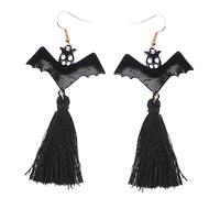 SAFIGLE 1 Pair Halloween Bat Tassel Drop Earrings for Women Chic Dangle Earrings for Parties Anniversaries and Daily Wear Unique Ages