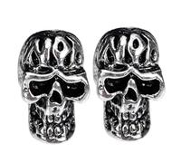 SAFIGLE 1 Pair Skull Earrings for Men and Women Punk Jewelry Ear Studs Unique Gothic Design for Halloween and Hip Hop Style Minimalist Aesthetic