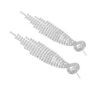 SAFIGLE 1 Pair Sparkling Rhinestone Tassel Earrings for Women Lightweight Long Dangle Drop Jewelry Fashionable Korean Style for Parties Proms and Special Events Dynamic Movement Dazzling