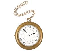 SAFIGLE 1 Piece Watch Necklace White Rabbit Clock Jumbo Flavour Hip Hop Rapper Watch Necklaces For Halloween White Rabbit Costume Accessories Party Supplies