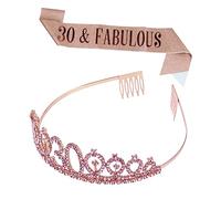 SAFIGLE 1 Set Birthday Crown Sash Etiquette Belt for Birthday Party Decoration Eye Catching Sash and Crown Suit for Celebrations