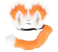 SAFIGLE 1 Set Fox Ears and Tail Set Adjustable Cosplay Accessories for Halloween Party Faux Headband and Tail Decor Fun Animal Costume Props for Unforgettable Memories