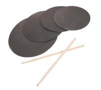 SAFIGLE 1 Set Portable Drum Pad Drum Pad Tenor Practice Pad Snare Practice Pad Drums Accessories Drumming Mute Damping Drum Kit Drum Stick Suite Practice Mat Foam
