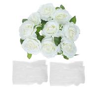 SAFIGLE 1 set Wedding Car Decorations Set Artificial Floral Ornaments for Weddings Valentine Day Various Themes Unique White Floral Design for Rustic Vintage Modern Styles All Seasons