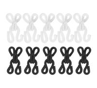 SAFIGLE 10 Pairs Small Hook and Eye Sewing Closures, Metal Bra Hooks and Skirt Buttons Set, White and Black Fasteners for Clothing Accessories, Suitable for Sewing and Garment Repair
