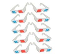 SAFIGLE 10 pcs Glasses for Movies Lightweight Portable Viewing Glasses with Red Blue Lenses for Home Theater and Family Fun