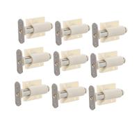 SAFIGLE 10 Pcs Push to Open Cabinet Door Closer Magnetic Buffer Rebounder with Screws Plastic Furniture Hardware for Wood Cupboard Wardrobe Doors Quiet Soft-Close Mechanism White
