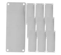 SAFIGLE 10 Pcs Stainless Steel Blank Name Plates with Pre-drilled Brushed Metal Stamping Blanks for DIY Crafting Laser Engraving Ready Multi-function Signage