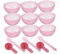 SAFIGLE 10 Sets Face Mask Mixing Bowls with Stick and Spoon Multipurpose Plastic Skincare Tools for Easy Application of Masks Serums Lotions at Home Travel and Spa Space Saving and Easy to