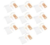 SAFIGLE 10 Sets Wooden Rosary Beads for Baptism with Cross Pendant, Small Catholic Prayer Beads Bulk, Includes Mesh Bags and Greeting Cards for Christening and Confirmation