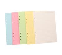SAFIGLE 100 Sheets Refillable Lined Paper Colors Punch Binder Refills for Planner Inserts Journal Notebook Budget Organizer School Office