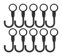 SAFIGLE 100pcs Black Plastic Versatile Pipe Hooks 12mm for Home Storage, Craft Hanging, Kitchen Utensils Organizer, Space-Saving Utility Hangers for Closet and Workshop