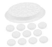 SAFIGLE 100pcs Eyelash Grafting Pallet Lash Gel Pads Lash Glue Container Grafting Tools Glue Holder Cups Adhesive Station Extension Holder Pvc White