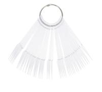 SAFIGLE 100pcs Fan-shaped Nail Art Display Tips Oval Ballet False Nail Polish Sample Boards for Salon Gel Practice and DIY Art Showcase